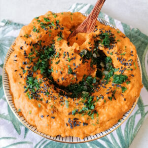 Oreintalischer Süßkartoffel -Karotten Hummus